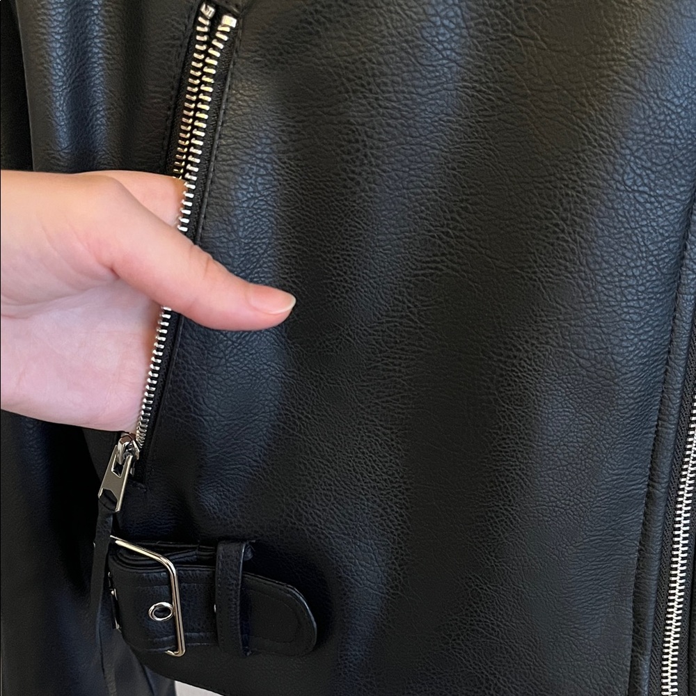 H&M Vegan Leather Biker Jacket - Picture 5 of 9